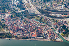 Vue aérienne de Vieille ville à Neckargemünd dans le département Bade-Wurtemberg, Allemagne