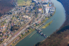 Photographie aérienne de Neckarsteinach dans le département Hesse, Allemagne