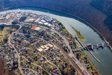 Vue oblique de Neckarsteinach dans le département Hesse, Allemagne