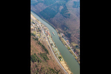Photographie aérienne de Camping de la vallée du Neckar en Hesse à le quartier Neckarhausen in Neckarsteinach dans le département Hesse, Allemagne
