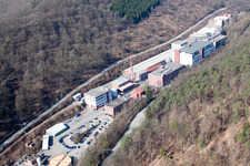 Vue aérienne de Locaux de l'usine Gelita AG à Eberbach dans le département Bade-Wurtemberg, Allemagne