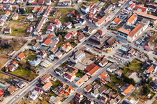 Vue aérienne de Quartier Neckarelz in Mosbach dans le département Bade-Wurtemberg, Allemagne