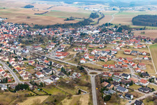 Vue aérienne de Kirchardt dans le département Bade-Wurtemberg, Allemagne