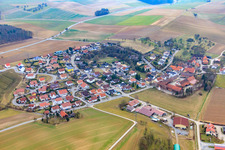 Vue aérienne de Quartier Bockschaft in Kirchardt dans le département Bade-Wurtemberg, Allemagne