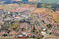 Vue aérienne de Le Ring de Berlin vu du nord à Eppingen dans le département Bade-Wurtemberg, Allemagne
