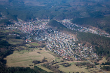 Vue aérienne de Dahn dans le département Rhénanie-Palatinat, Allemagne
