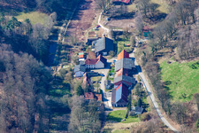 Vue aérienne de Rodalberhof à le quartier Kettrichhof in Lemberg dans le département Rhénanie-Palatinat, Allemagne
