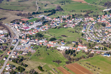 Vue oblique de Petit-Réderching dans le département Moselle, France