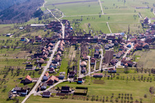 Photographie aérienne de Schœnbourg dans le département Bas Rhin, France
