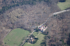 Vue aérienne de Danne-et-Quatre-Vents dans le département Bas Rhin, France