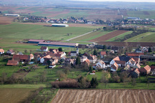 Zœbersdorf dans le département Bas Rhin, France d'en haut