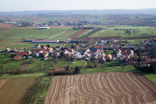 Zœbersdorf dans le département Bas Rhin, France hors des airs