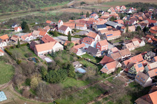 Vue aérienne de Ringendorf dans le département Bas Rhin, France