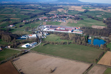 Vue aérienne de Gundershoffen dans le département Bas Rhin, France