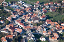 Gunstett dans le département Bas Rhin, France d'en haut