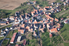 Vue d'oiseau de Keffenach dans le département Bas Rhin, France