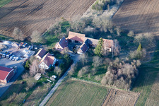 Bremmelbach dans le département Bas Rhin, France depuis l'avion