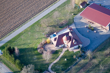 Vue d'oiseau de Bremmelbach dans le département Bas Rhin, France