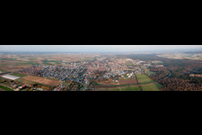 Photographie aérienne de Perspective panoramique (Palatinat) à le quartier Herxheim in Herxheim bei Landau dans le département Rhénanie-Palatinat, Allemagne