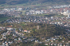 Vue aérienne de Tour d'Engelberg à Leonberg dans le département Bade-Wurtemberg, Allemagne