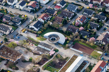 Vue aérienne de Centre œcuménique Ezach à le quartier Eltingen in Leonberg dans le département Bade-Wurtemberg, Allemagne
