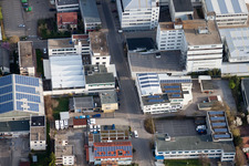 Enregistrement par drone de Jilg Company, Dieselstr à le quartier Eltingen in Leonberg dans le département Bade-Wurtemberg, Allemagne