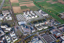 Photographie aérienne de Bâtiment administratif de la société Siemens AG à Weilimdorf à le quartier Weilimdorf in Stuttgart dans le département Bade-Wurtemberg, Allemagne