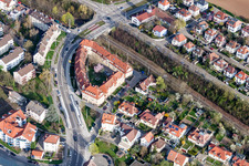 Vue aérienne de Lotissement résidentiel fermé Wimpfener Straße en Zuffenhausen à le quartier Zuffenhausen in Stuttgart dans le département Bade-Wurtemberg, Allemagne
