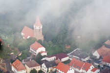 Minfeld dans le département Rhénanie-Palatinat, Allemagne vue d'en haut