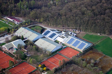 Association de tennis du Wurtemberg, Emerholzweg à le quartier Stammheim in Stuttgart dans le département Bade-Wurtemberg, Allemagne hors des airs