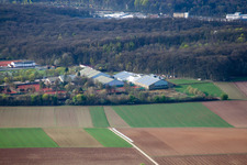 Vue aérienne de Terrain de tennis du complexe sportif du Grand Chelem Emerholzweg à le quartier Stammheim in Stuttgart dans le département Bade-Wurtemberg, Allemagne