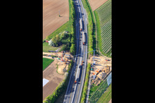 Photographie aérienne de Nouvelle construction du pont A65 à Kandel dans le département Rhénanie-Palatinat, Allemagne