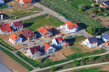 Vue aérienne de Nouvelle zone de développement Unteres Rappenfeld x Biligheimer Weg à le quartier Mörlheim in Landau in der Pfalz dans le département Rhénanie-Palatinat, Allemagne