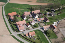 Vue oblique de Seebach dans le département Bas Rhin, France