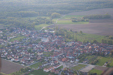 Rœschwoog dans le département Bas Rhin, France vue d'en haut