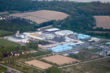 Drusenheim dans le département Bas Rhin, France vue du ciel
