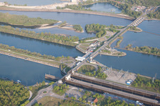 Image drone de Gambsheim dans le département Bas Rhin, France