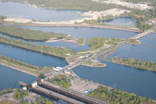 Gambsheim dans le département Bas Rhin, France d'un drone
