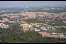 Quartier Freistett in Rheinau dans le département Bade-Wurtemberg, Allemagne vu d'un drone