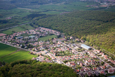 Vue aérienne de Entrange dans le département Moselle, France