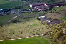 Vue aérienne de Villers-la-Montagne dans le département Meurthe et Moselle, France