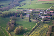 Vue aérienne de Fresnois à Montmédy dans le département Meuse, France