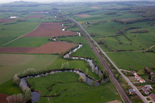 Vue aérienne de Fromy dans le département Ardennes, France
