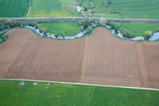 Vue aérienne de Villy dans le département Ardennes, France