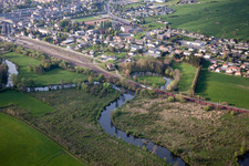 Vue aérienne de Gare à Blagny dans le département Ardennes, France