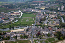 Vue aérienne de Wadelincourt dans le département Ardennes, France