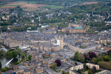 Vue aérienne de Wadelincourt dans le département Ardennes, France