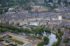Sedan dans le département Ardennes, France depuis l'avion