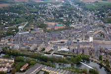 Sedan dans le département Ardennes, France vue du ciel