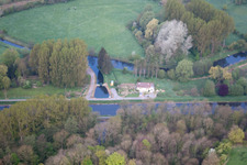 Vue aérienne de Grand-Verly dans le département Aisne, France